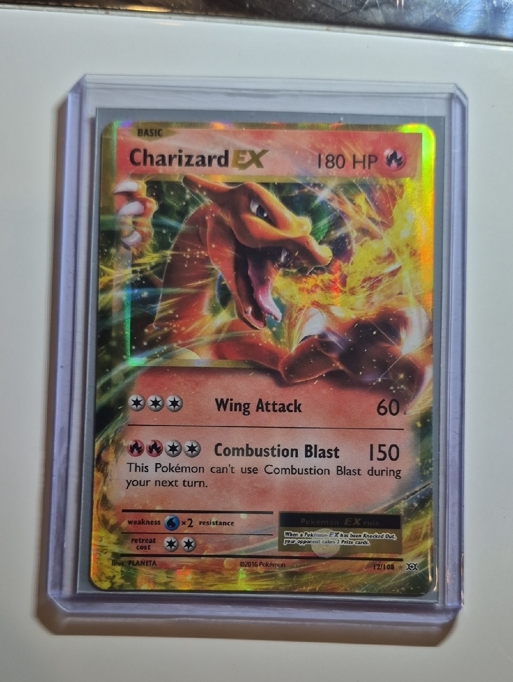 Pokemon Charizard EX Holographic Red Orange Yellow